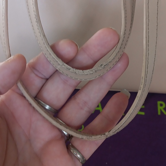 TED BAKER SAFFIANO LEATHER BEIGE TOTE - Picture 9 of 14